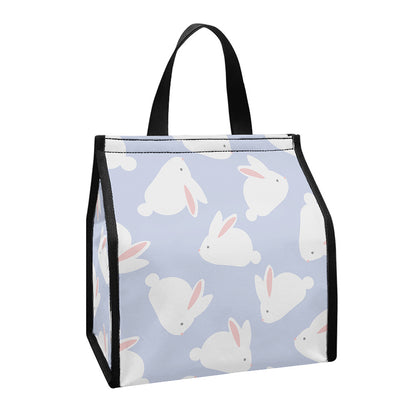 Mini Rabbit Pattern Print Insulated Lunch Tote