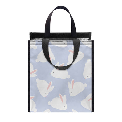 Mini Rabbit Pattern Print Insulated Lunch Tote