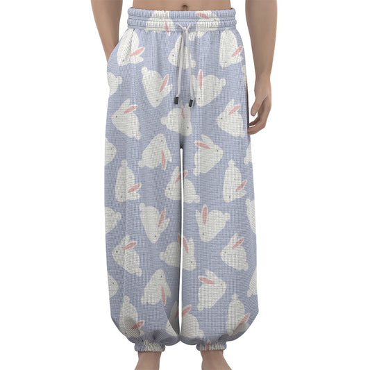 Mini Rabbit Pattern Print Lantern Pants