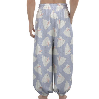 Mini Rabbit Pattern Print Lantern Pants