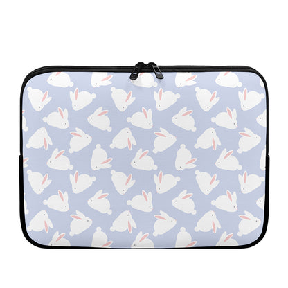 Mini Rabbit Pattern Print Laptop Sleeve