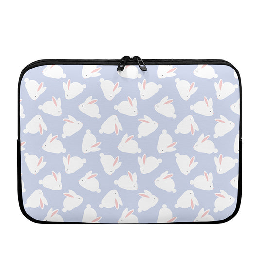 Mini Rabbit Pattern Print Laptop Sleeve