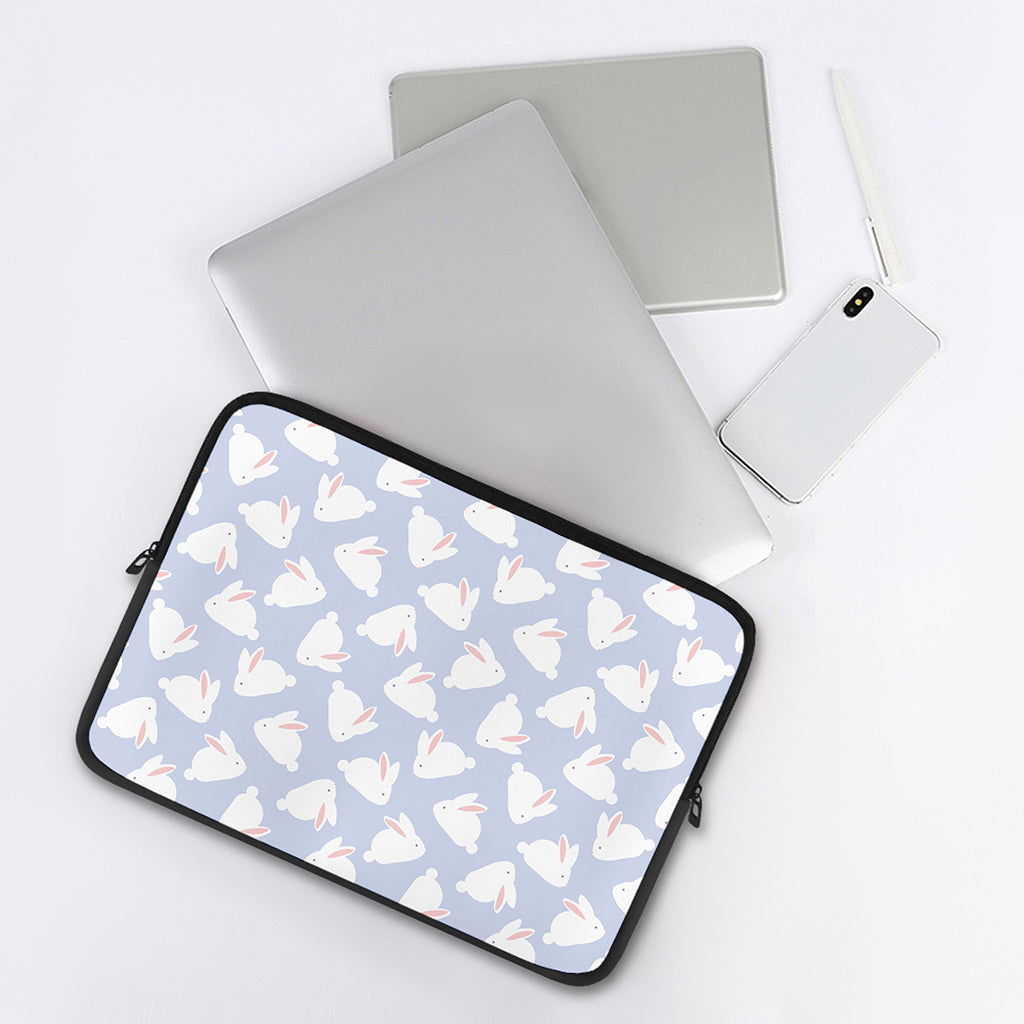 Mini Rabbit Pattern Print Laptop Sleeve