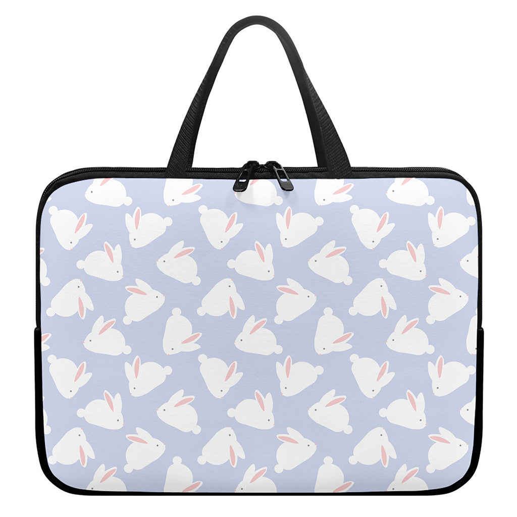 Mini Rabbit Pattern Print Laptop Sleeve With Handle