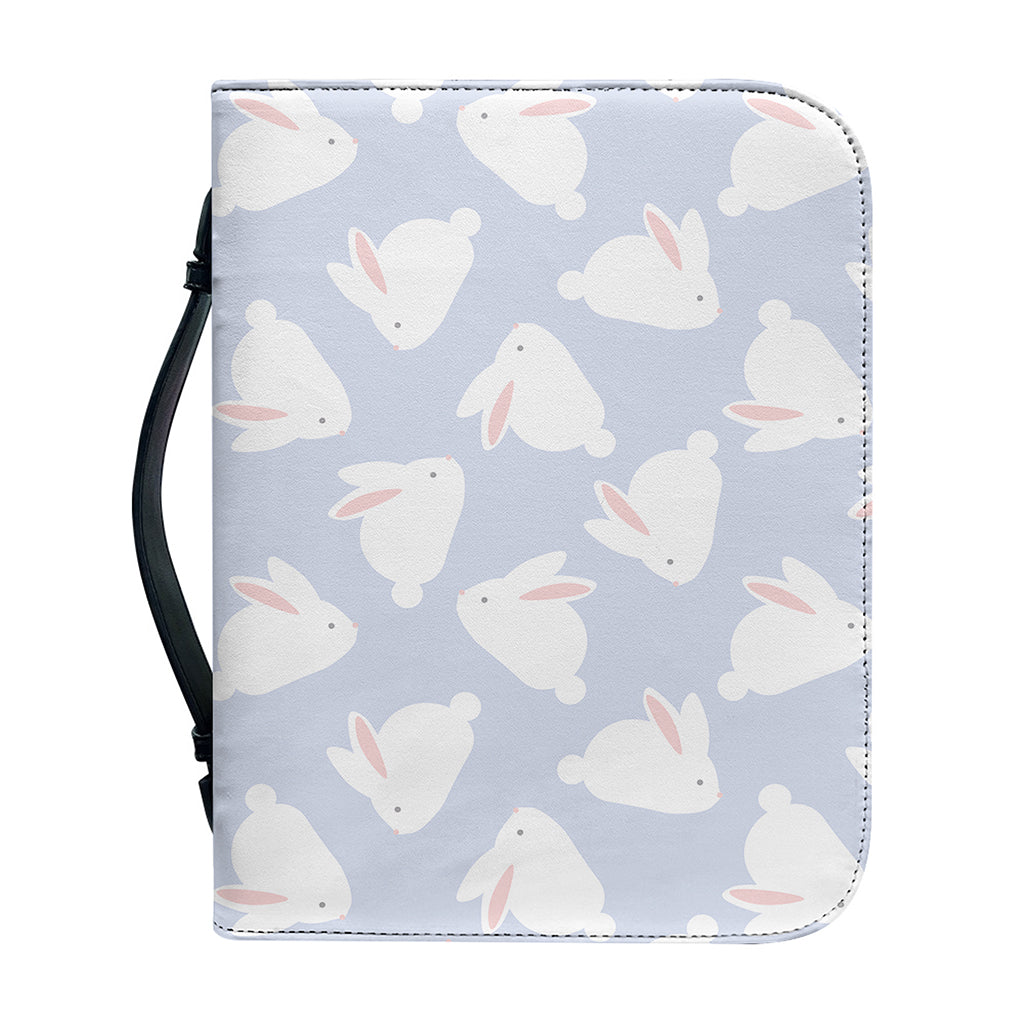 Mini Rabbit Pattern Print Leather Bible Cover