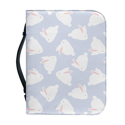 Mini Rabbit Pattern Print Leather Bible Cover