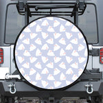 Mini Rabbit Pattern Print Leather Spare Tire Cover