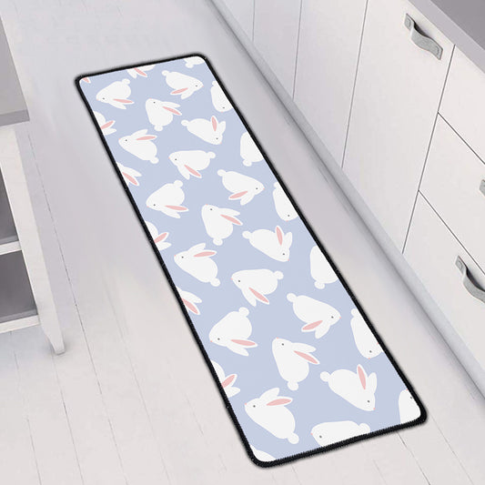 Mini Rabbit Pattern Print Long Kitchen Mat