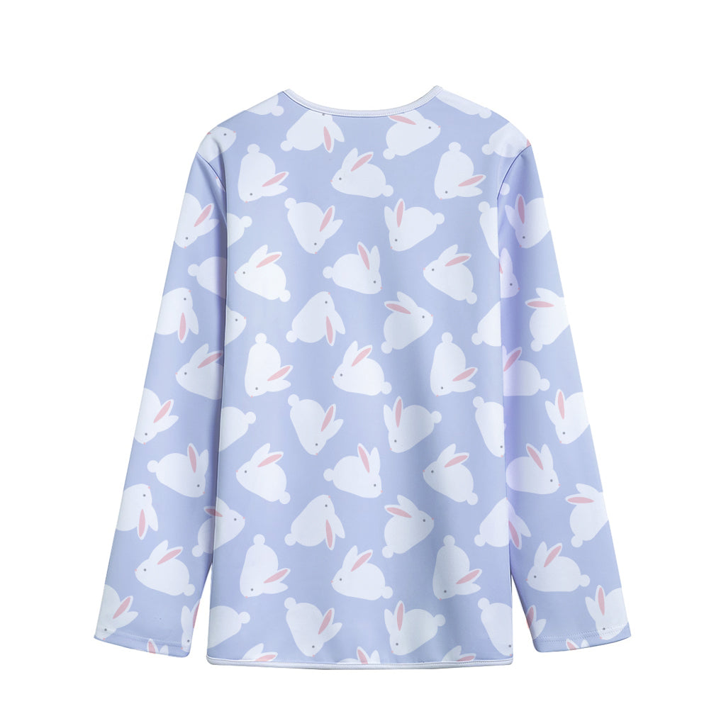 Mini Rabbit Pattern Print Long Sleeve Short Coat