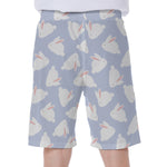 Mini Rabbit Pattern Print Men's Beach Shorts
