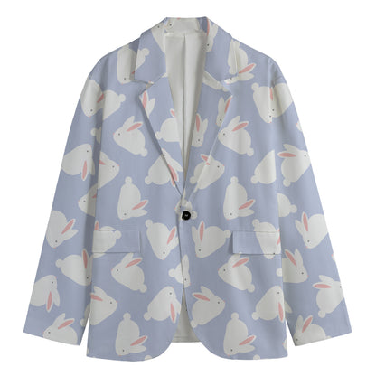 Mini Rabbit Pattern Print Men's Blazer