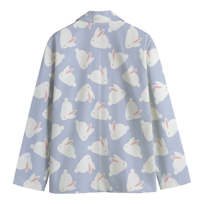 Mini Rabbit Pattern Print Men's Blazer