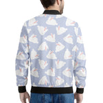 Mini Rabbit Pattern Print Men's Bomber Jacket