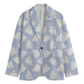 Mini Rabbit Pattern Print Men's Cotton Blazer