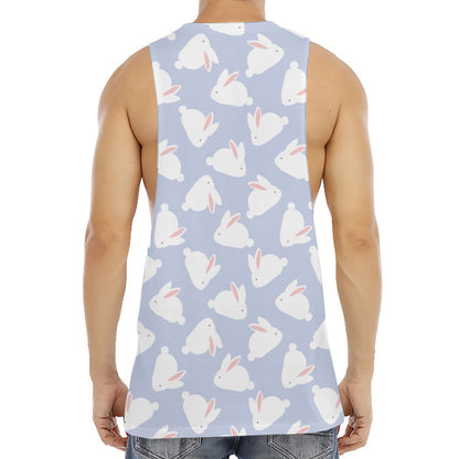 Mini Rabbit Pattern Print Men's Muscle Tank Top