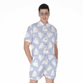 Mini Rabbit Pattern Print Men's Romper