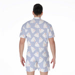 Mini Rabbit Pattern Print Men's Rompers