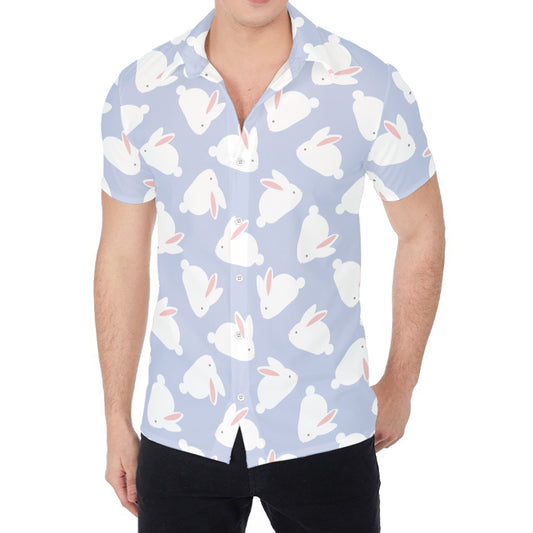 Mini Rabbit Pattern Print Men's Shirt