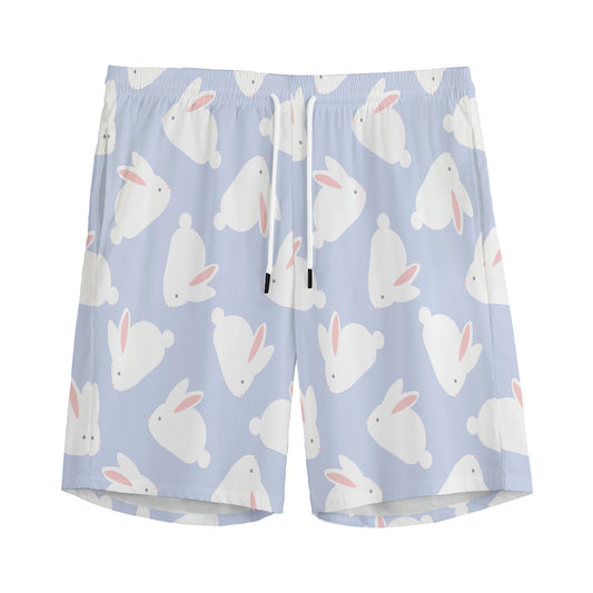 Mini Rabbit Pattern Print Men's Sports Shorts