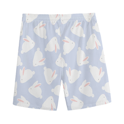 Mini Rabbit Pattern Print Men's Sports Shorts