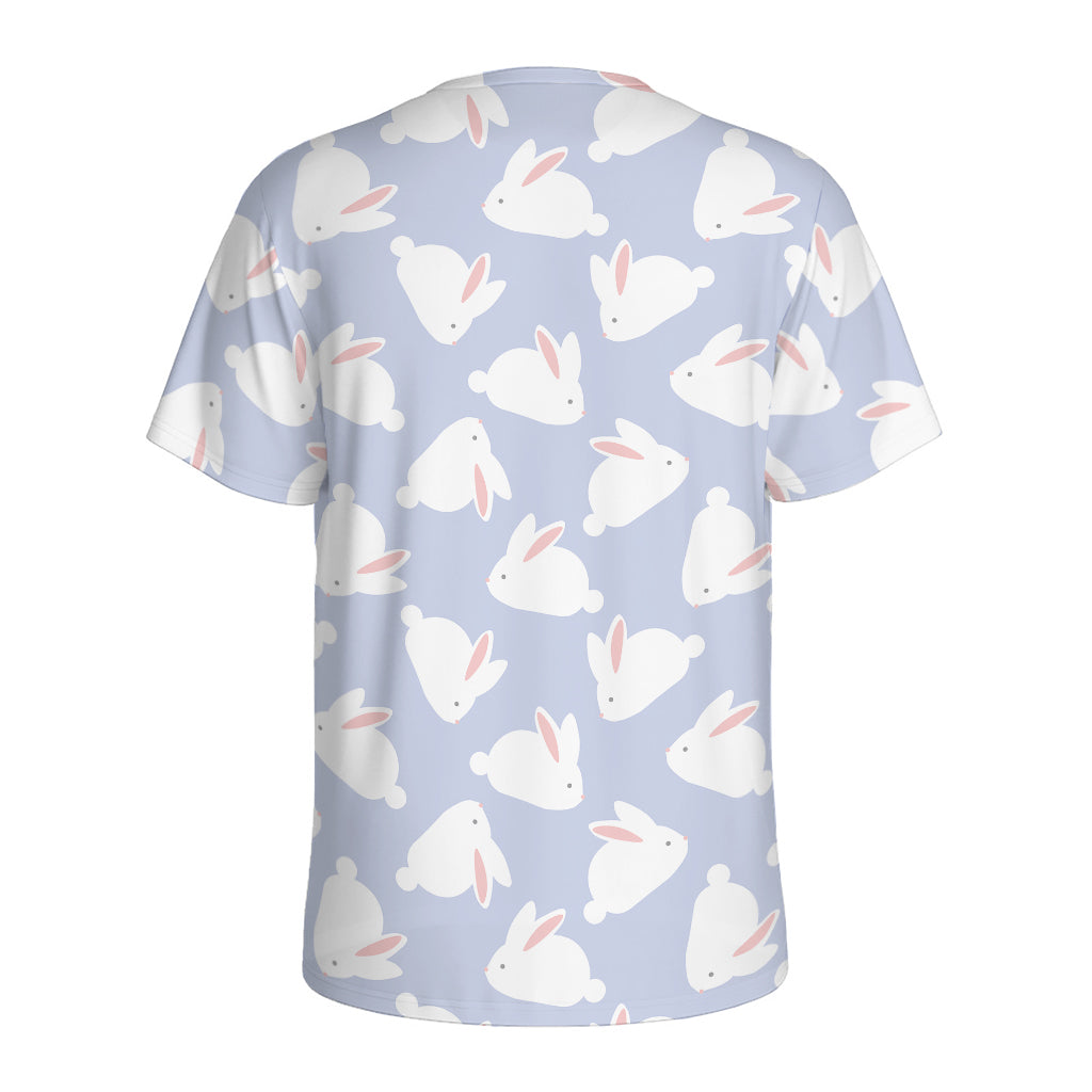 Mini Rabbit Pattern Print Men's Sports T-Shirt