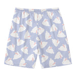 Mini Rabbit Pattern Print Men's Swim Trunks