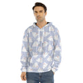 Mini Rabbit Pattern Print Men's Velvet Pullover Hoodie
