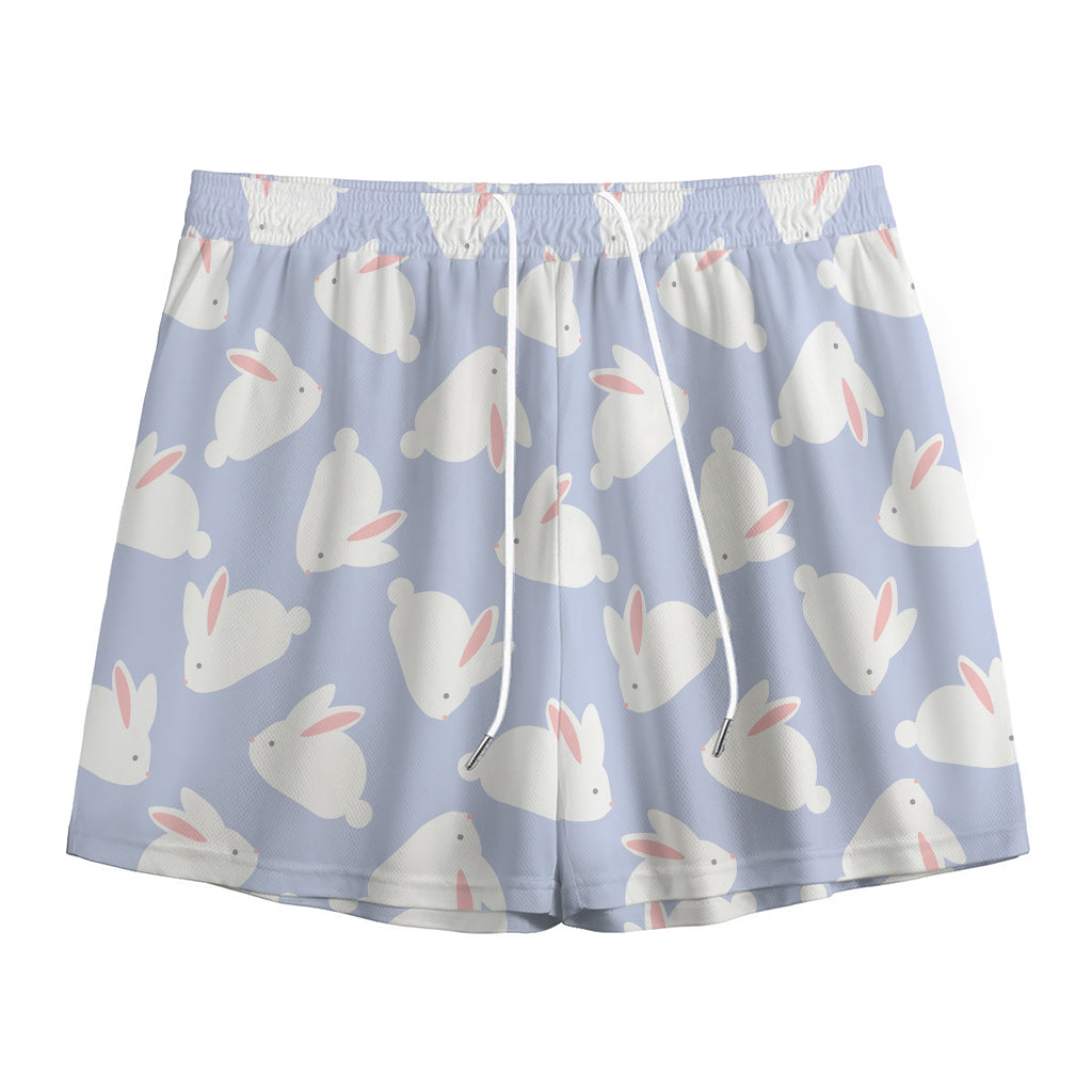 Mini Rabbit Pattern Print Mesh Shorts