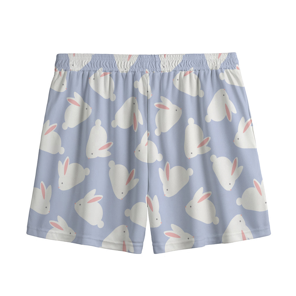 Mini Rabbit Pattern Print Mesh Shorts