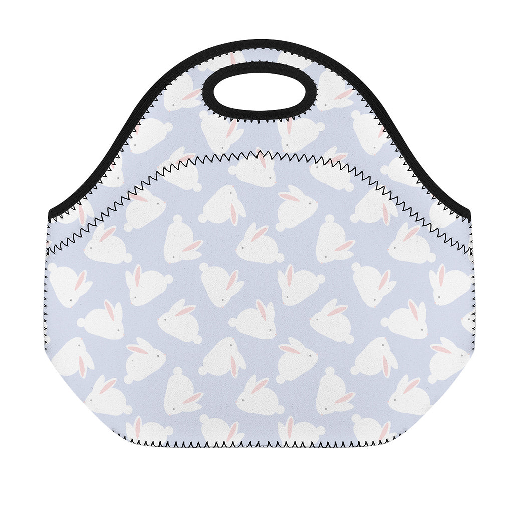 Mini Rabbit Pattern Print Neoprene Lunch Bag