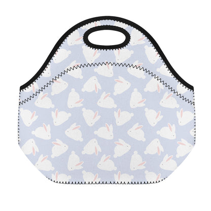 Mini Rabbit Pattern Print Neoprene Lunch Bag