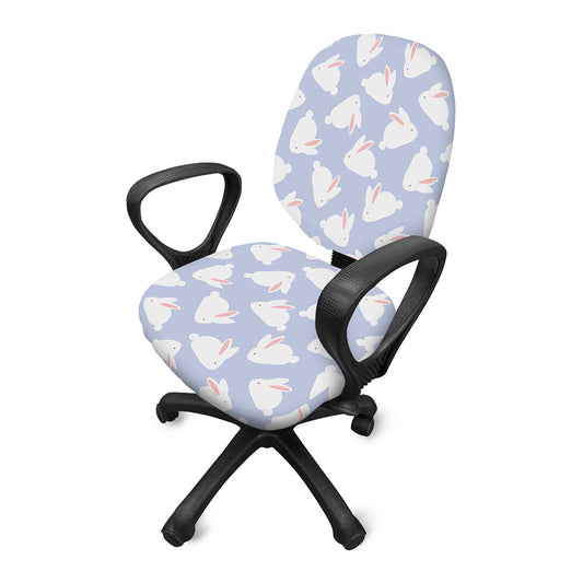 Mini Rabbit Pattern Print Office Chair Cover