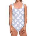 Mini Rabbit Pattern Print One Piece Swimsuit