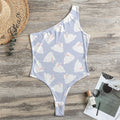 Mini Rabbit Pattern Print One Shoulder Bodysuit