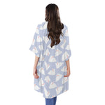 Mini Rabbit Pattern Print Open Front Beach Cover Up