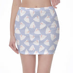 Mini Rabbit Pattern Print Pencil Mini Skirt