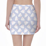 Mini Rabbit Pattern Print Pencil Mini Skirt