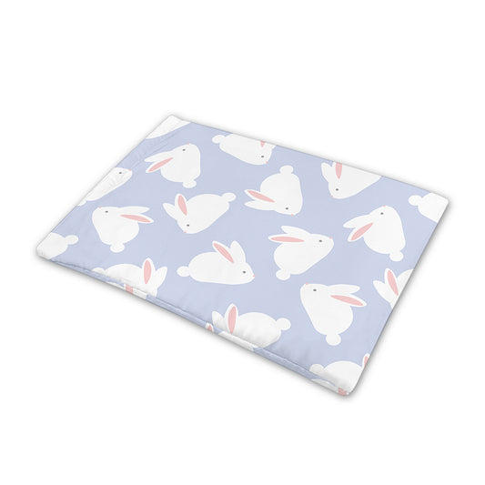 Mini Rabbit Pattern Print Pet Cooling Mat Cover