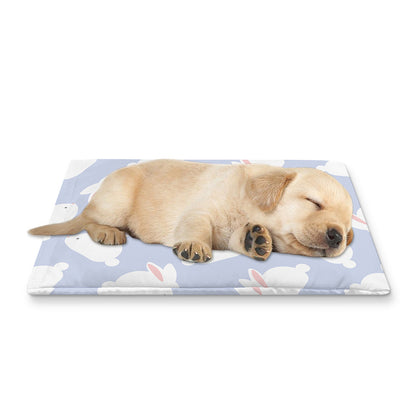 Mini Rabbit Pattern Print Pet Cooling Mat Cover