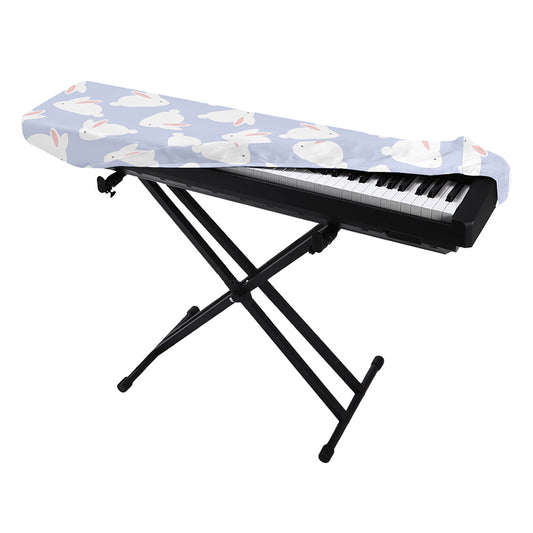 Mini Rabbit Pattern Print Piano Keyboard Cover