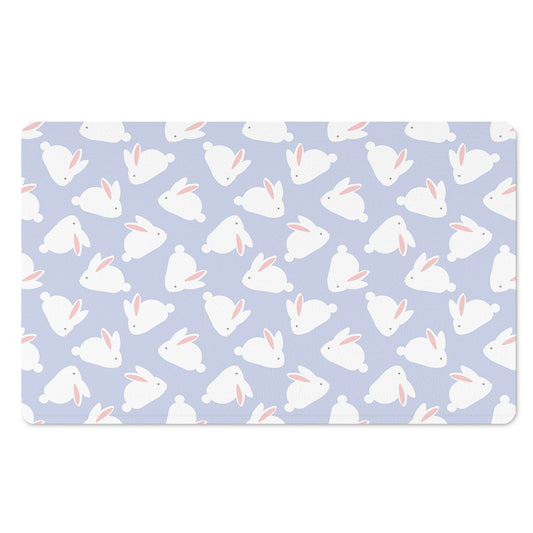 Mini Rabbit Pattern Print Polyester Doormat