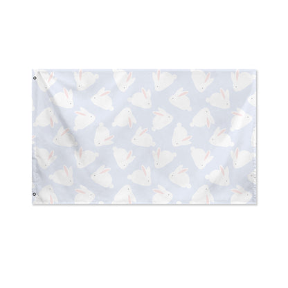 Mini Rabbit Pattern Print Polyester Flag