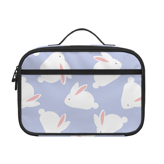 Mini Rabbit Pattern Print Portable Lunch Bag