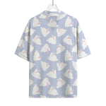 Mini Rabbit Pattern Print Rayon Hawaiian Shirt