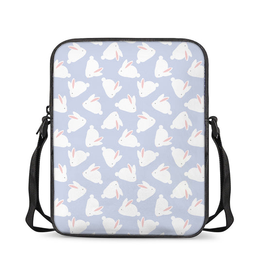 Mini Rabbit Pattern Print Rectangular Crossbody Bag