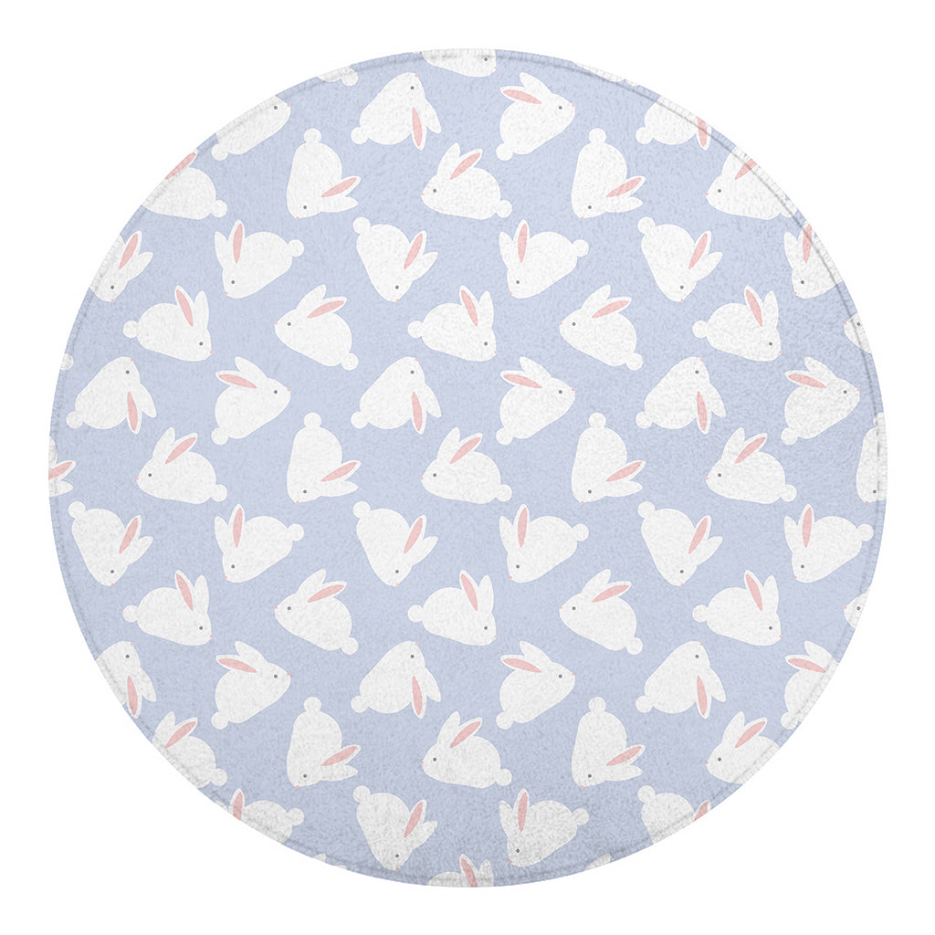 Mini Rabbit Pattern Print Round Blanket