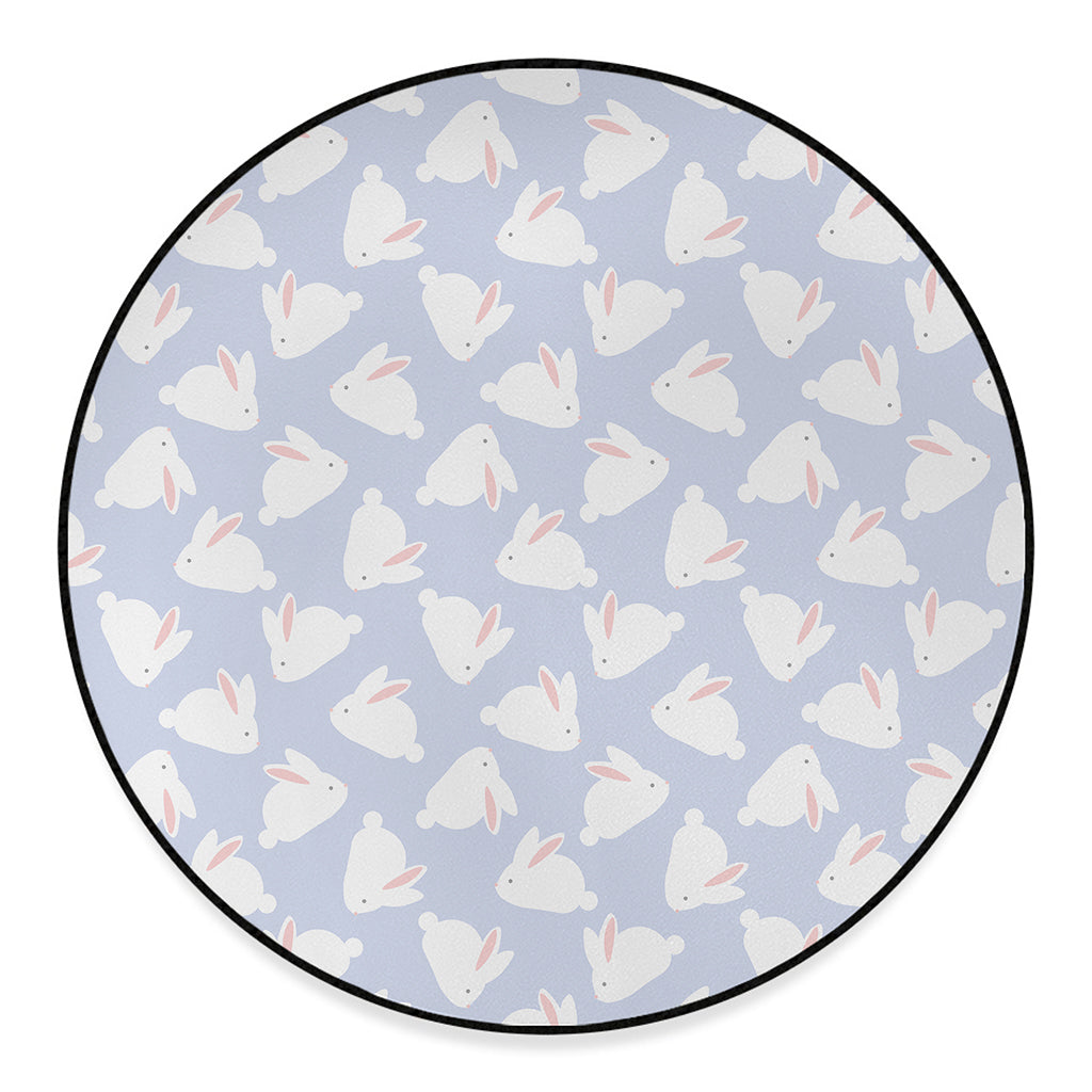 Mini Rabbit Pattern Print Round Floor Mat