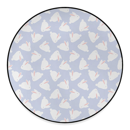 Mini Rabbit Pattern Print Round Floor Mat