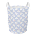 Mini Rabbit Pattern Print Round Laundry Basket