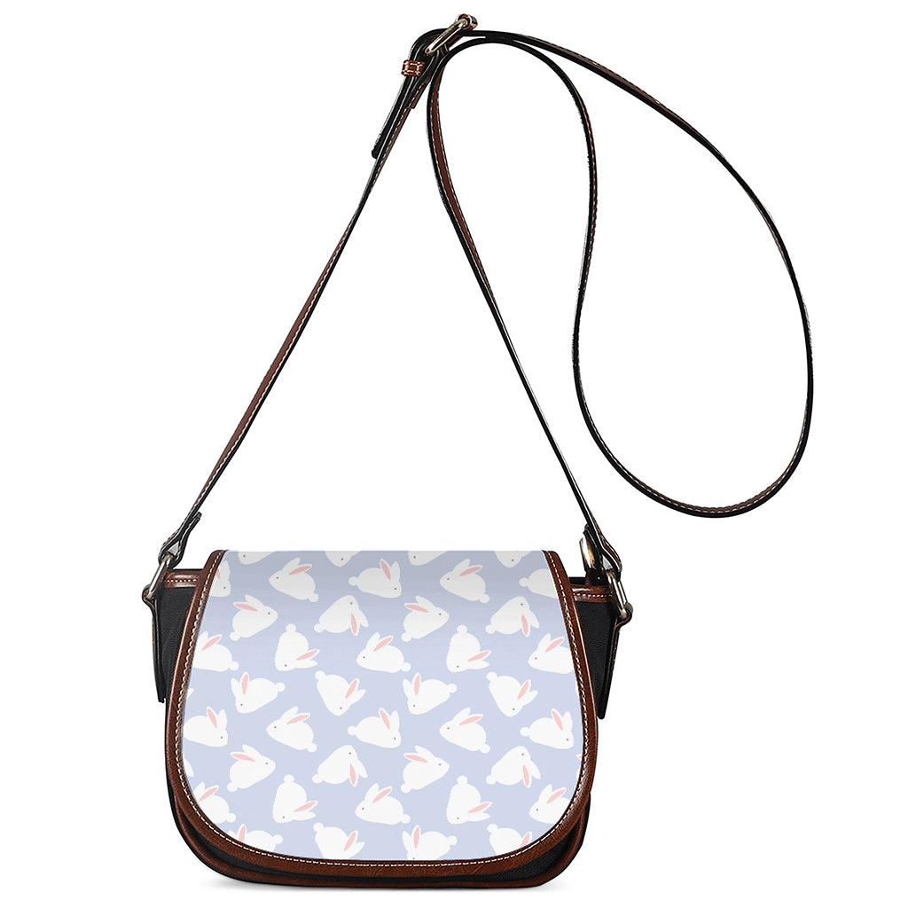 Mini Rabbit Pattern Print Saddle Bag